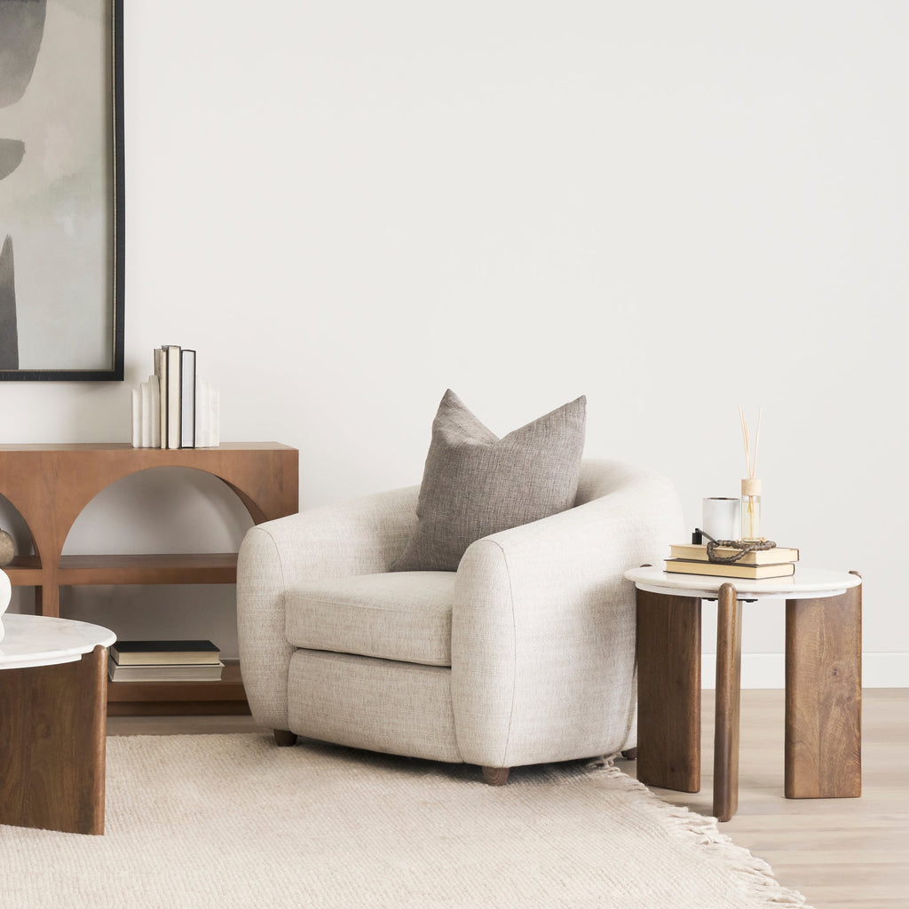 Mercana Rumer 21" x 21" x 20" Solid Wood Side Table