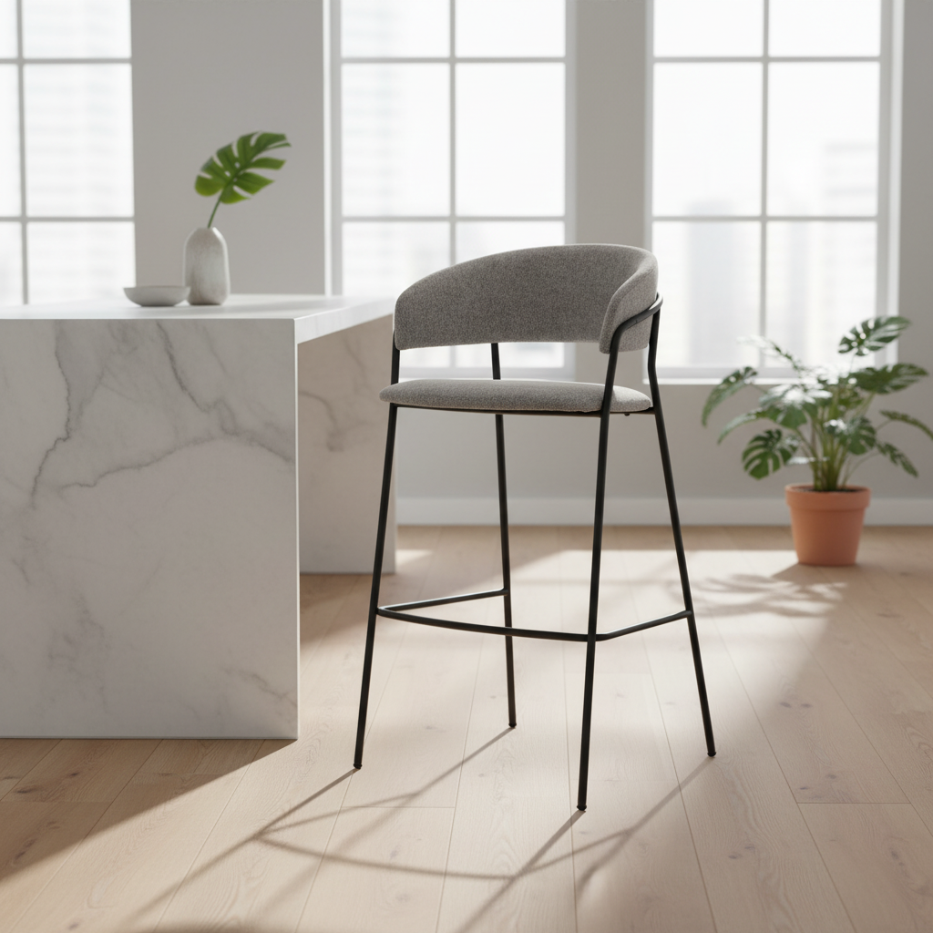 Mercana Carolyn 19.3" x 20.5" x 39.8" Metal Stool