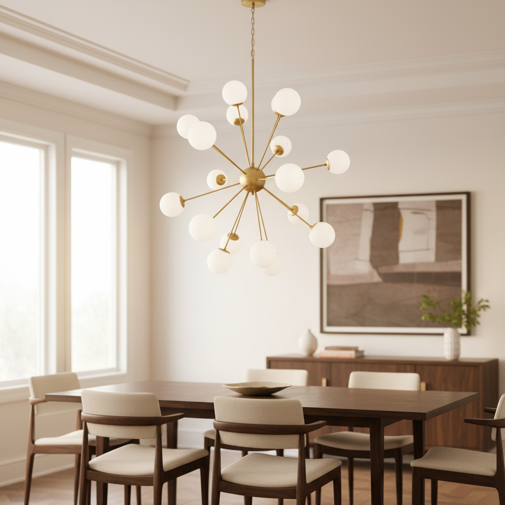 Mercana Barbara 48.8" x 48.8" x 48.8" Glass,Metal Chandelier