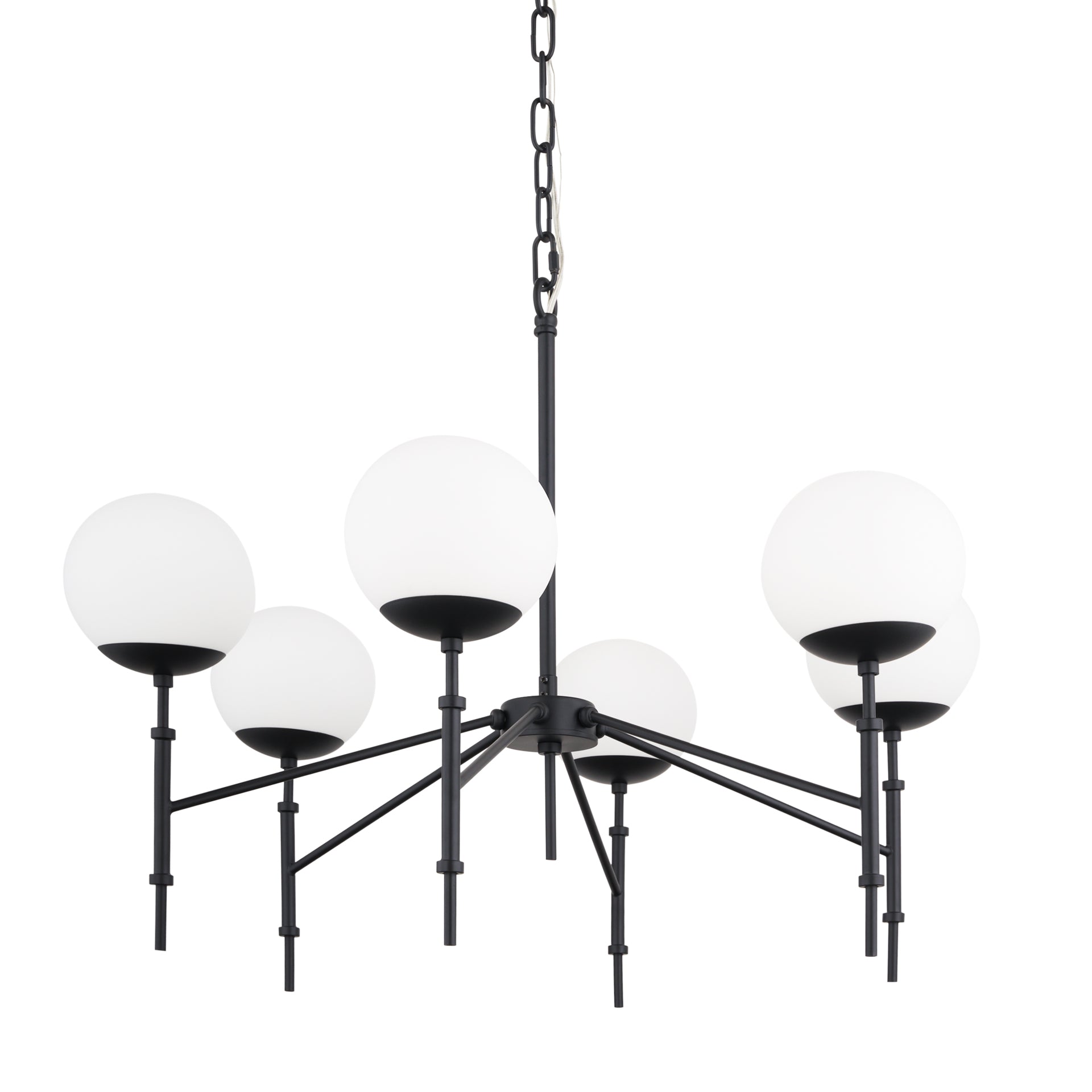 Mercana Edie 29.9" x 29.9" x 24" Glass,Metal Chandelier