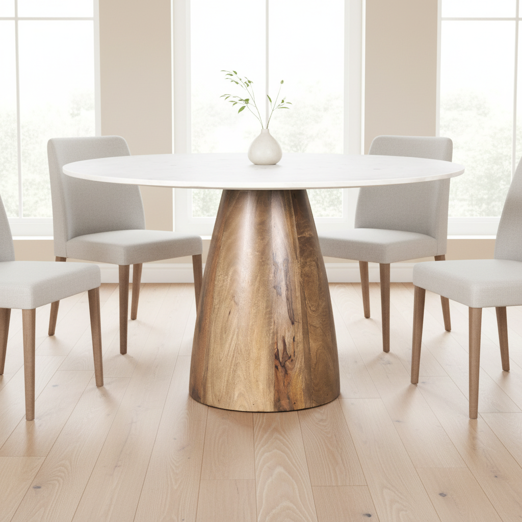 Mercana Allyson 48" x 48" x 30" Stone Dining Table