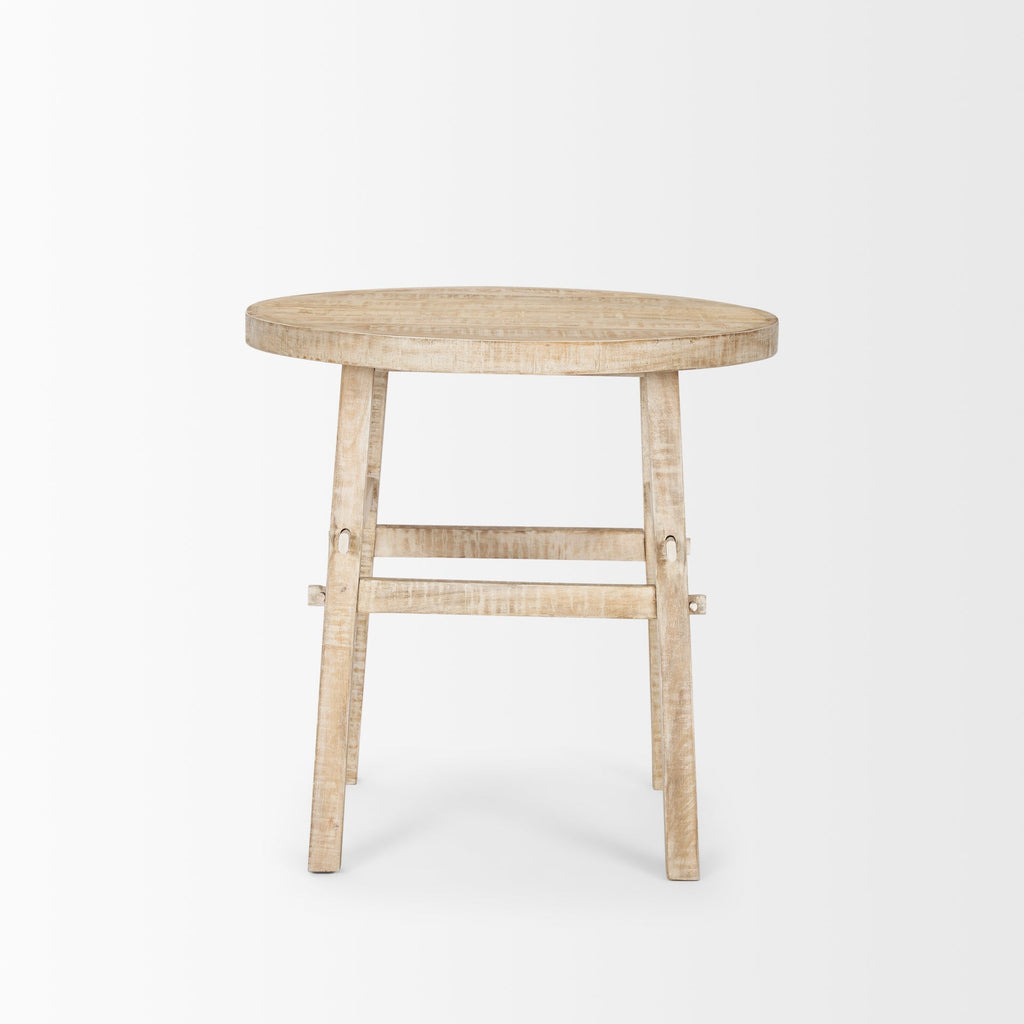 Mercana Rosie 26" x 26" x 26" Solid Wood Side Table
