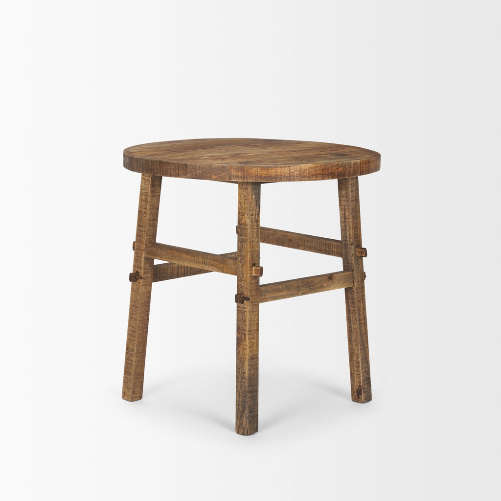 Mercana Rosie 26" x 26" x 26" Solid Wood Side Table