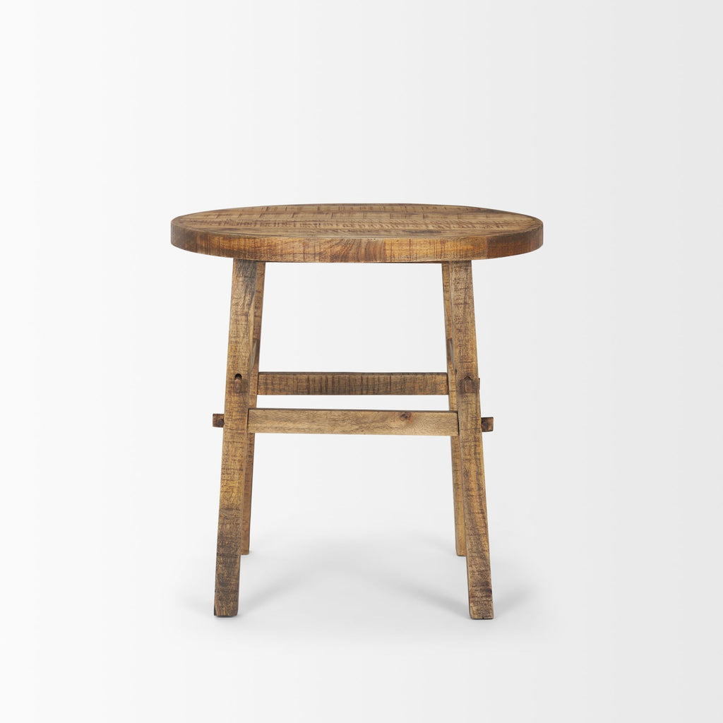 Mercana Rosie 26" x 26" x 26" Solid Wood Side Table
