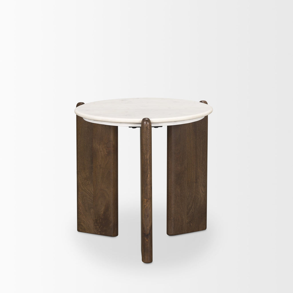 Mercana Rumer 21" x 21" x 20" Solid Wood Side Table