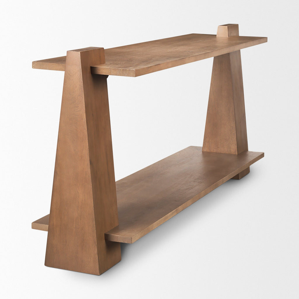 Mercana Eula 67" x 15.5" x 30" Solid Wood Console Table