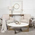 Mercana Reinhold 49" x 49" x 17" Stone Coffee Table