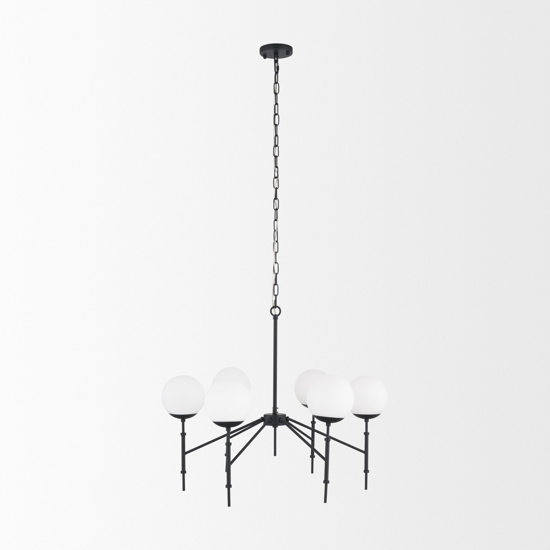 Mercana Edie 29.9" x 29.9" x 24" Glass,Metal Chandelier