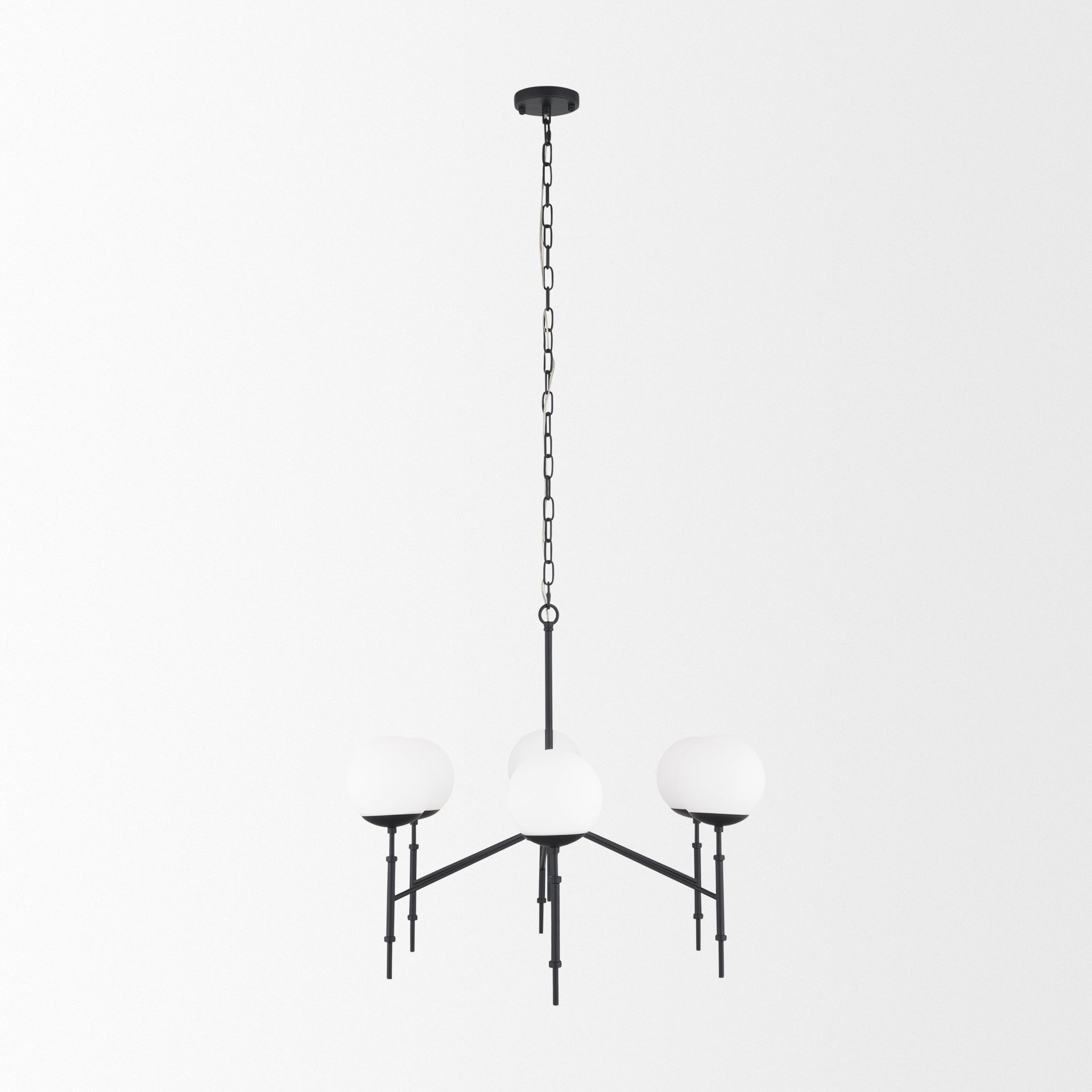 Mercana Edie 29.9" x 29.9" x 24" Glass,Metal Chandelier