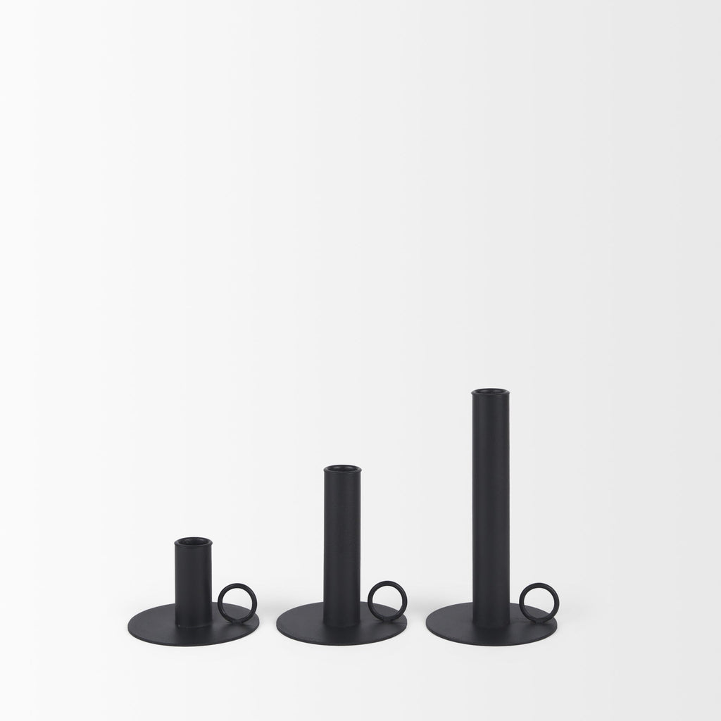 Mercana Noir 3.9" x 3.9" x 7.1" Candle Holder