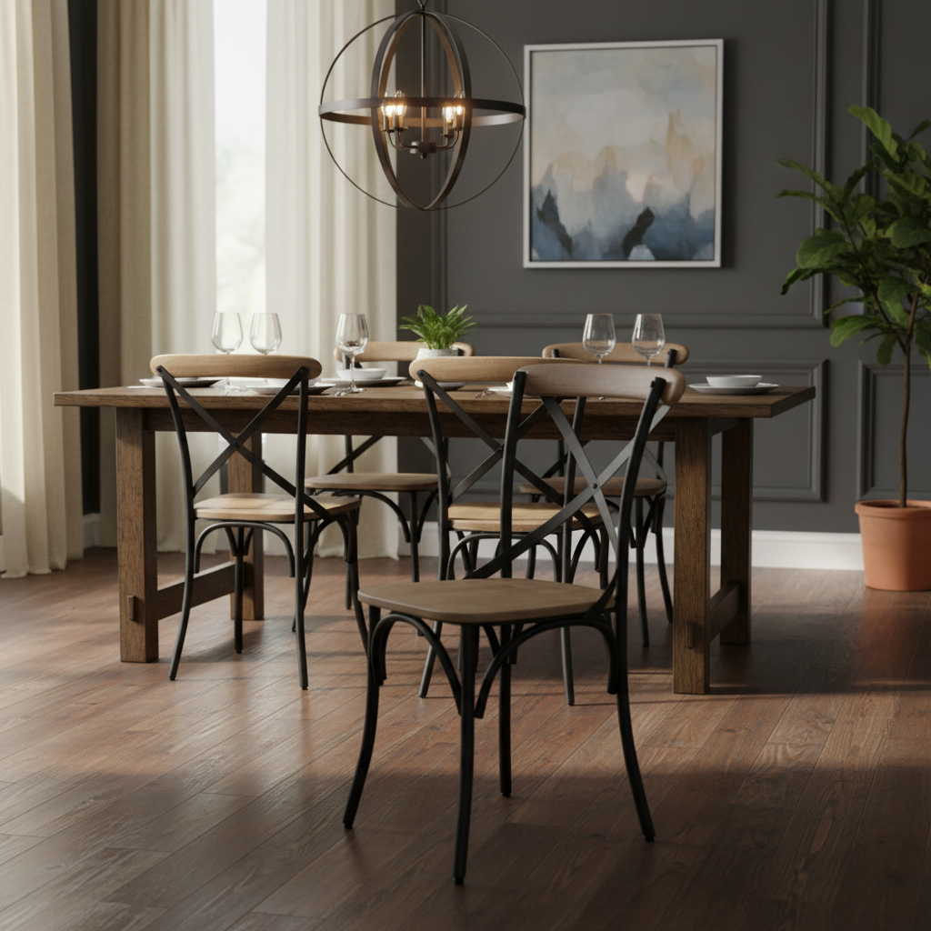 Mercana Etienne 20.5" x 19.5" x 35.5" Metal Dining Chair (Set of 2)