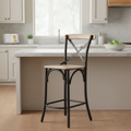 Mercana Etienne 20.5" x 22.8" x 41.5" Solid Wood Stool