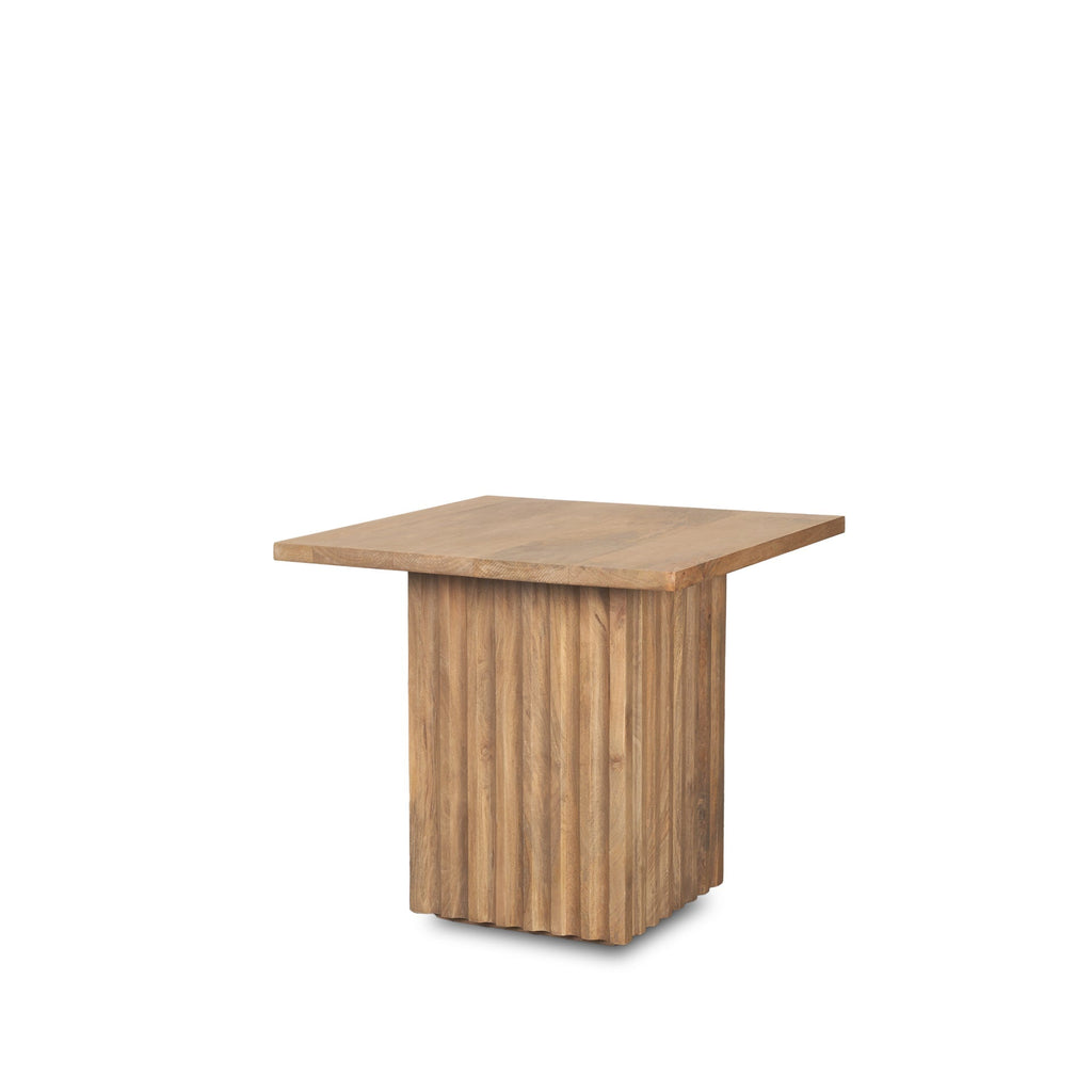 Mercana June 24" x 24" x 22" Solid Wood Side Table