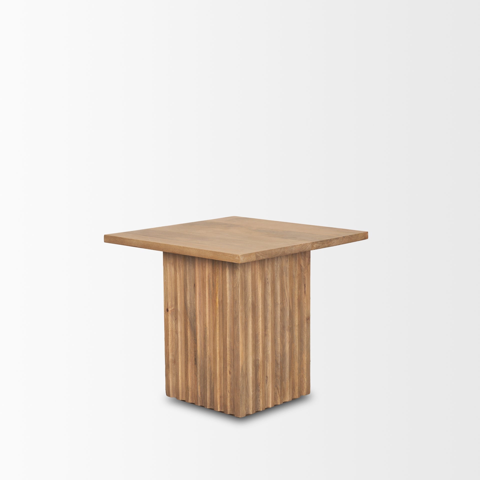 Mercana June 24" x 24" x 22" Solid Wood Side Table