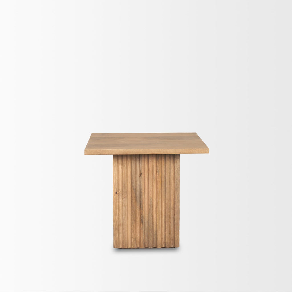 Mercana June 24" x 24" x 22" Solid Wood Side Table