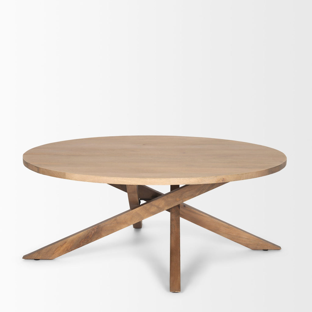 Mercana Solana 42" x 42" x 17" Solid Wood Coffee Table