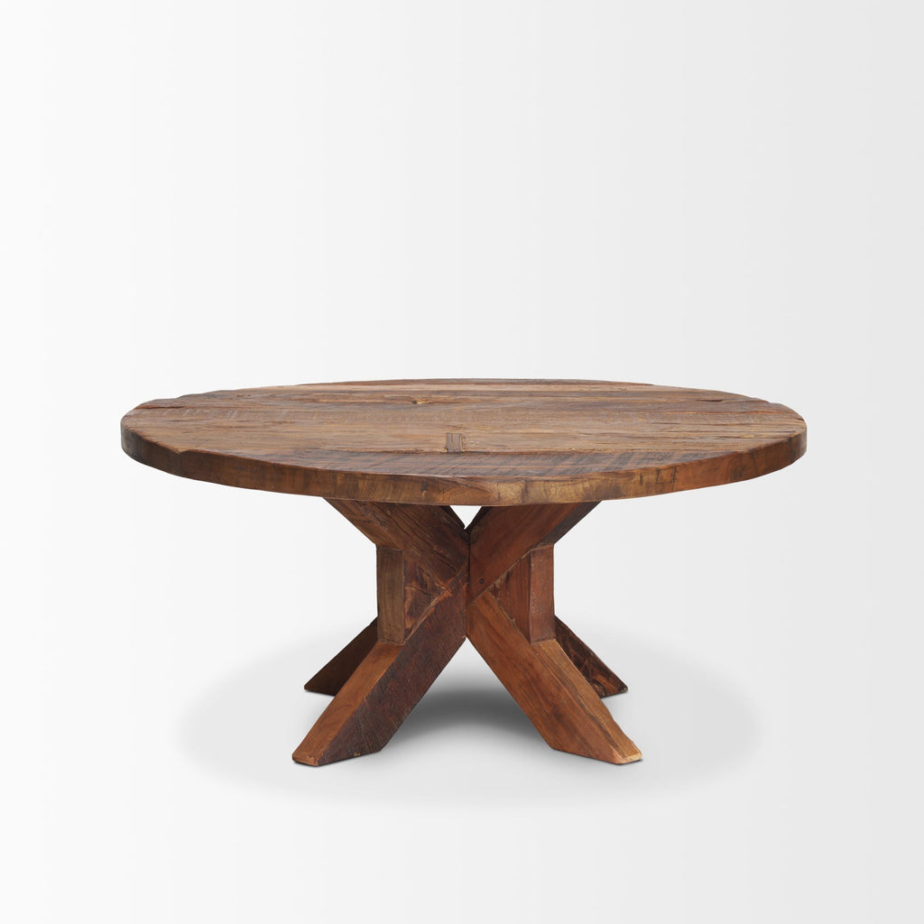 Mercana Heidi 39.5" x 39.5" x 18.5" Solid Wood Coffee Table