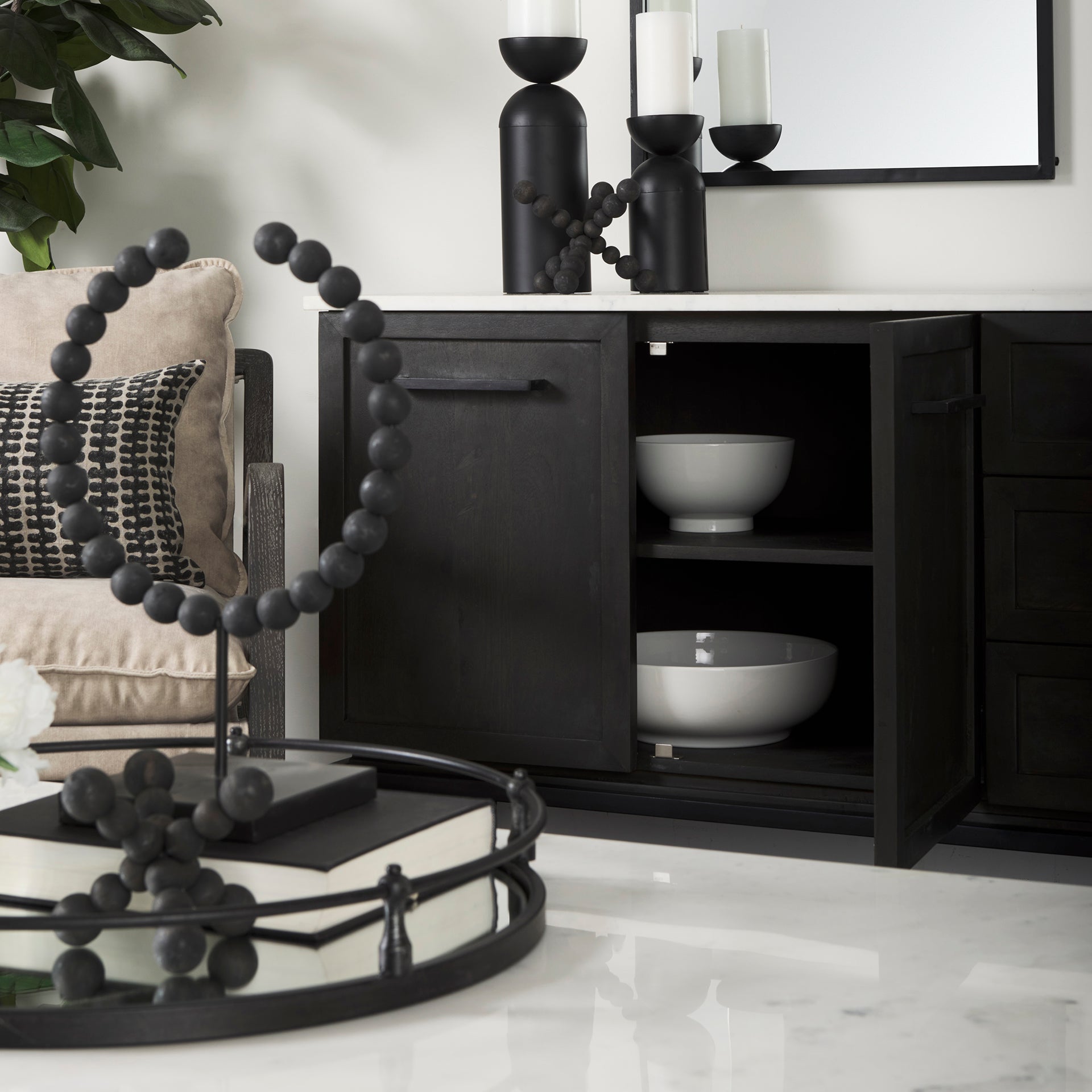 Mercana Divina 71" x 18.5" x 32" Solid Wood Sideboard