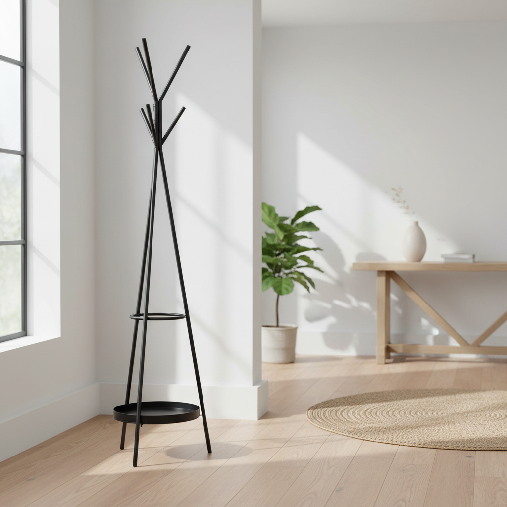 Mercana Everett 17" x 17" x 71" Iron Coat Rack