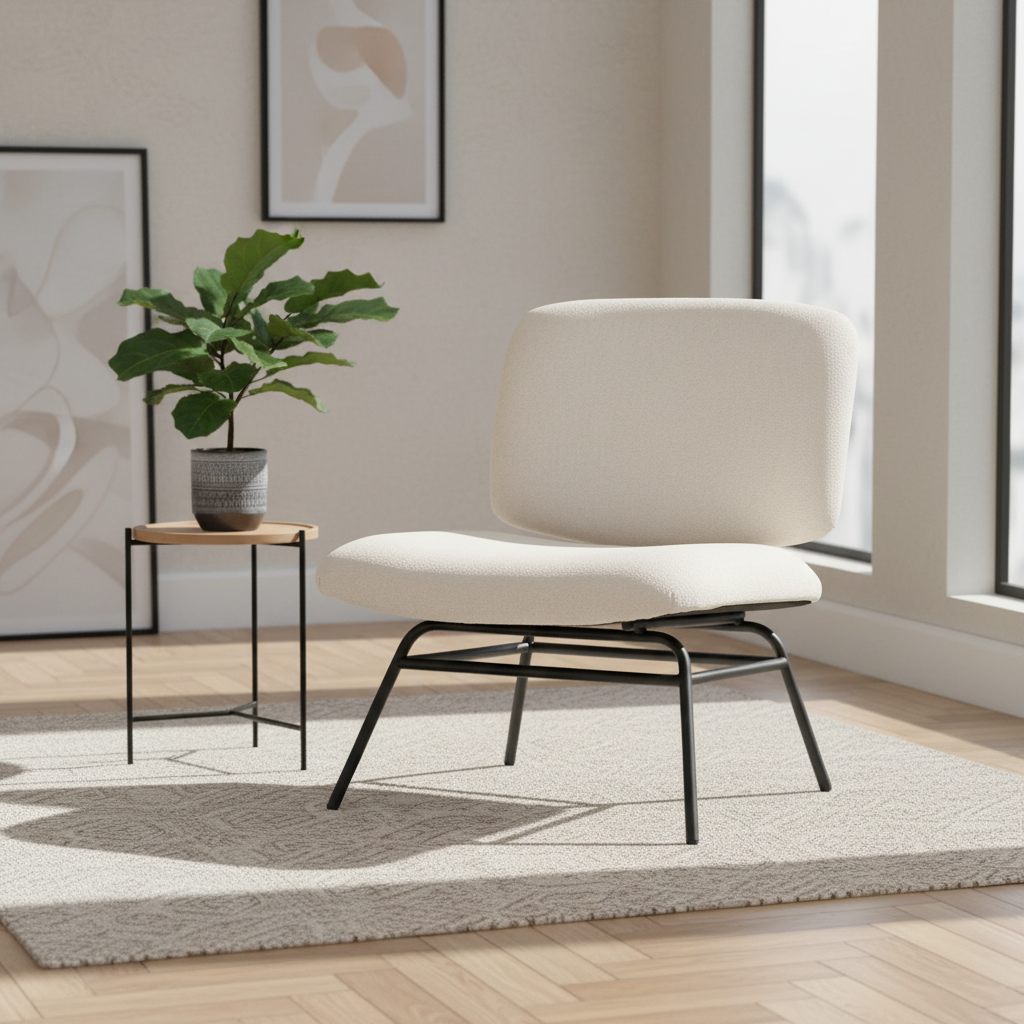 Mercana Nora 30.8" x 25.4" x 31.9" Fabric Side Chair