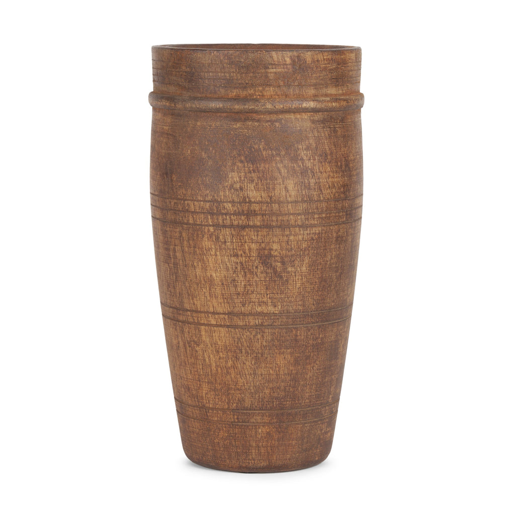 Mercana Porta 5.5" x 5.5" x 11" Solid Wood Vase