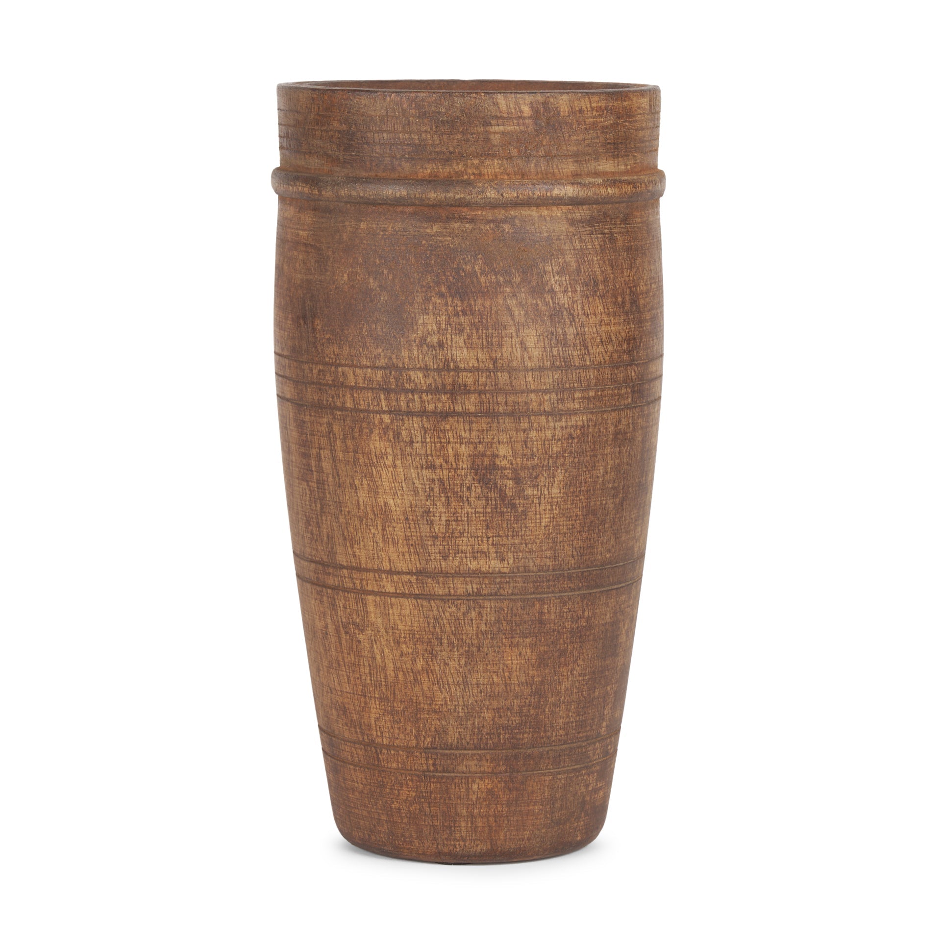 Mercana Porta 5.5" x 5.5" x 11" Solid Wood Vase