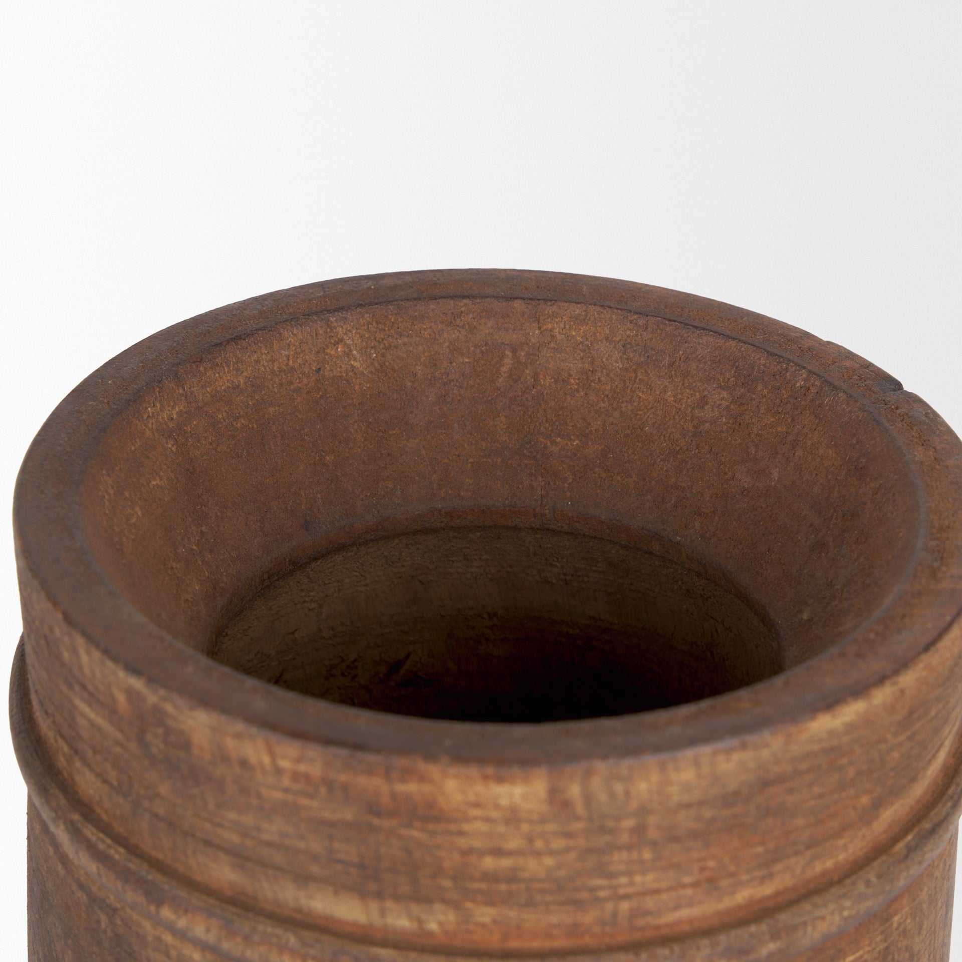 Mercana Porta 5.5" x 5.5" x 11" Solid Wood Vase