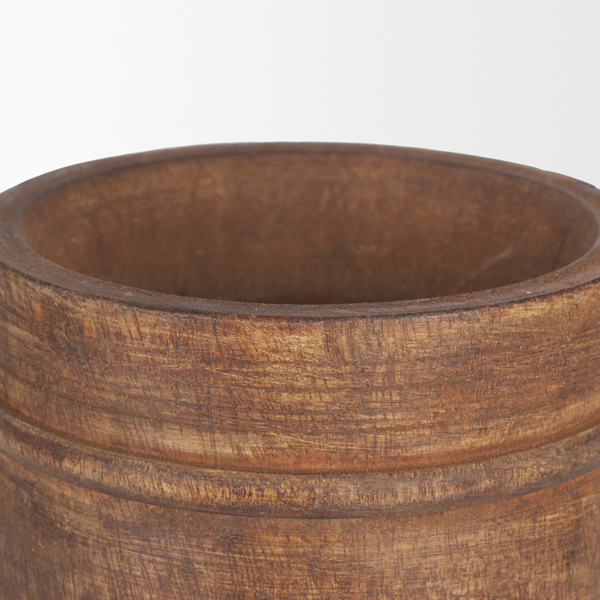 Mercana Porta 5.5" x 5.5" x 11" Solid Wood Vase