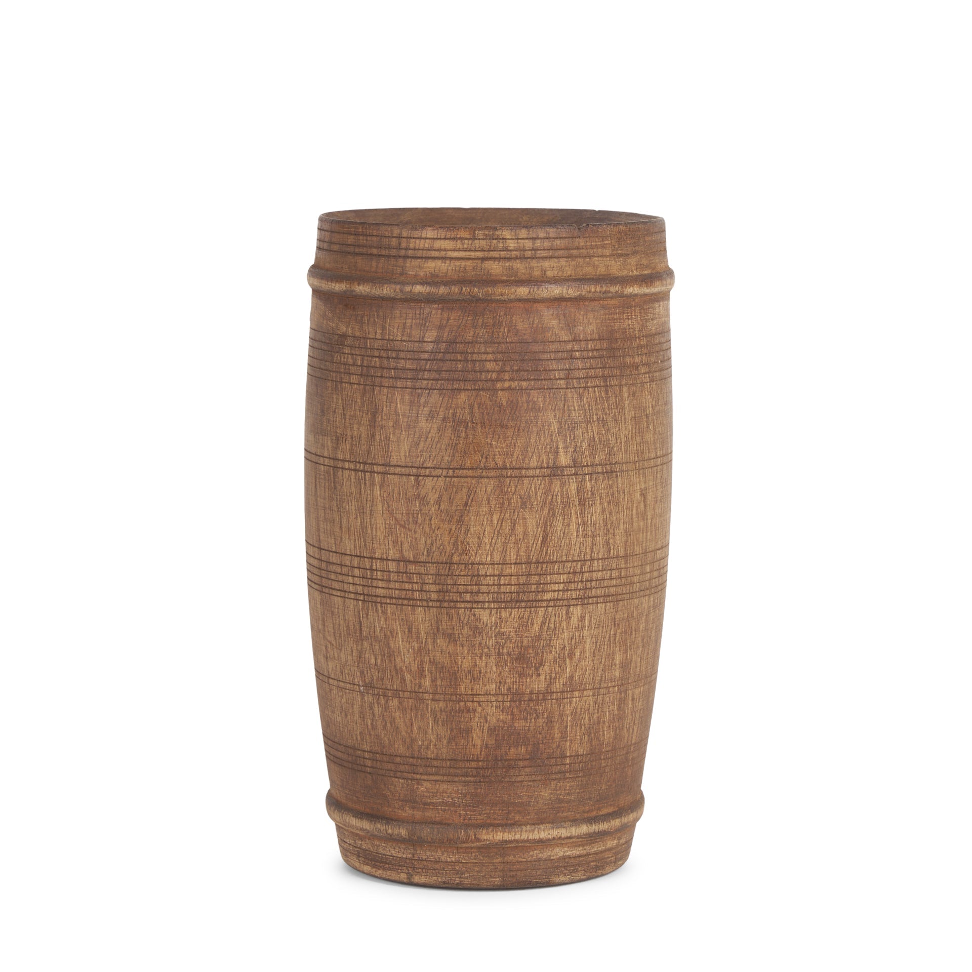 Mercana Porta 4.8" x 4.8" x 9" Solid Wood Vase
