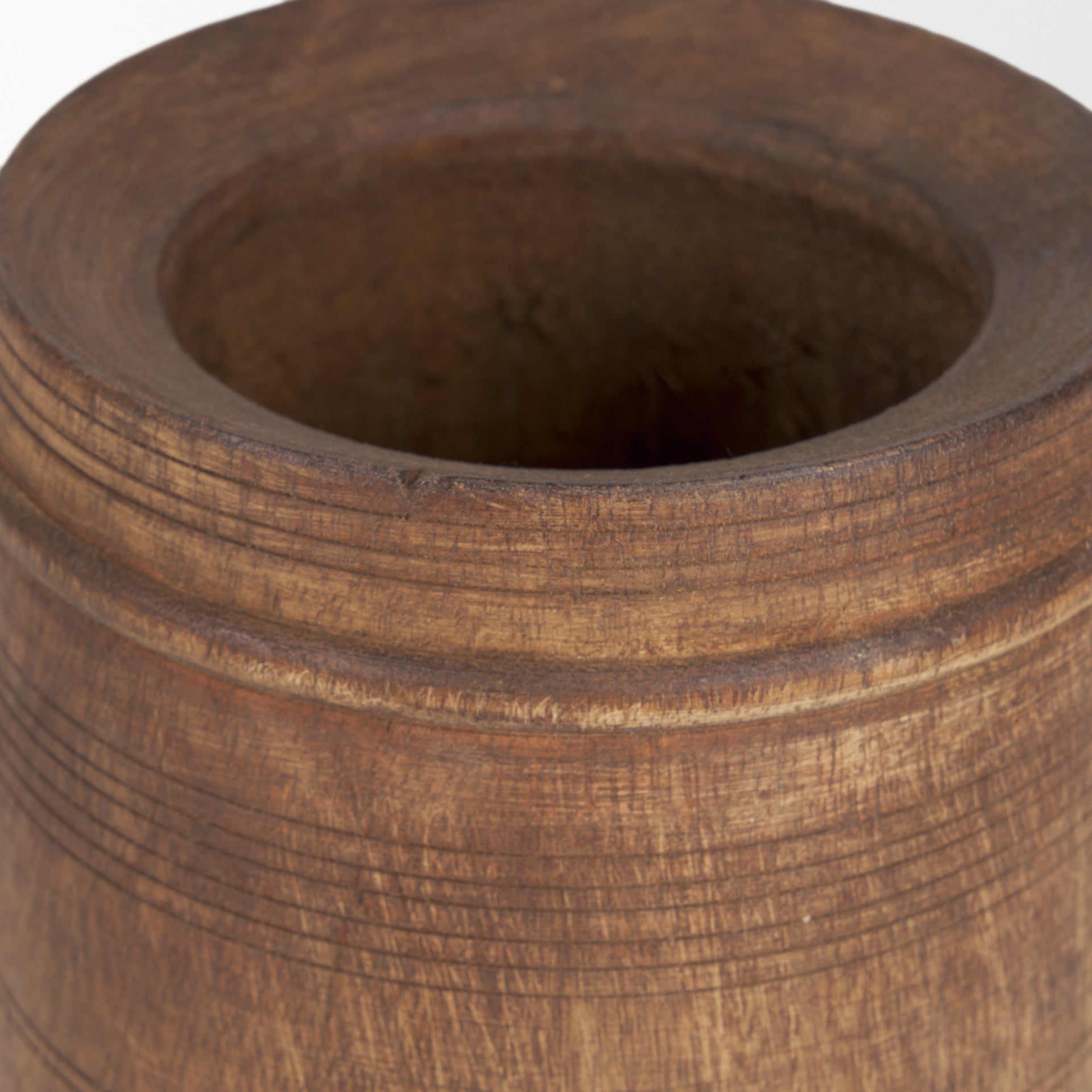 Mercana Porta 4.8" x 4.8" x 9" Solid Wood Vase