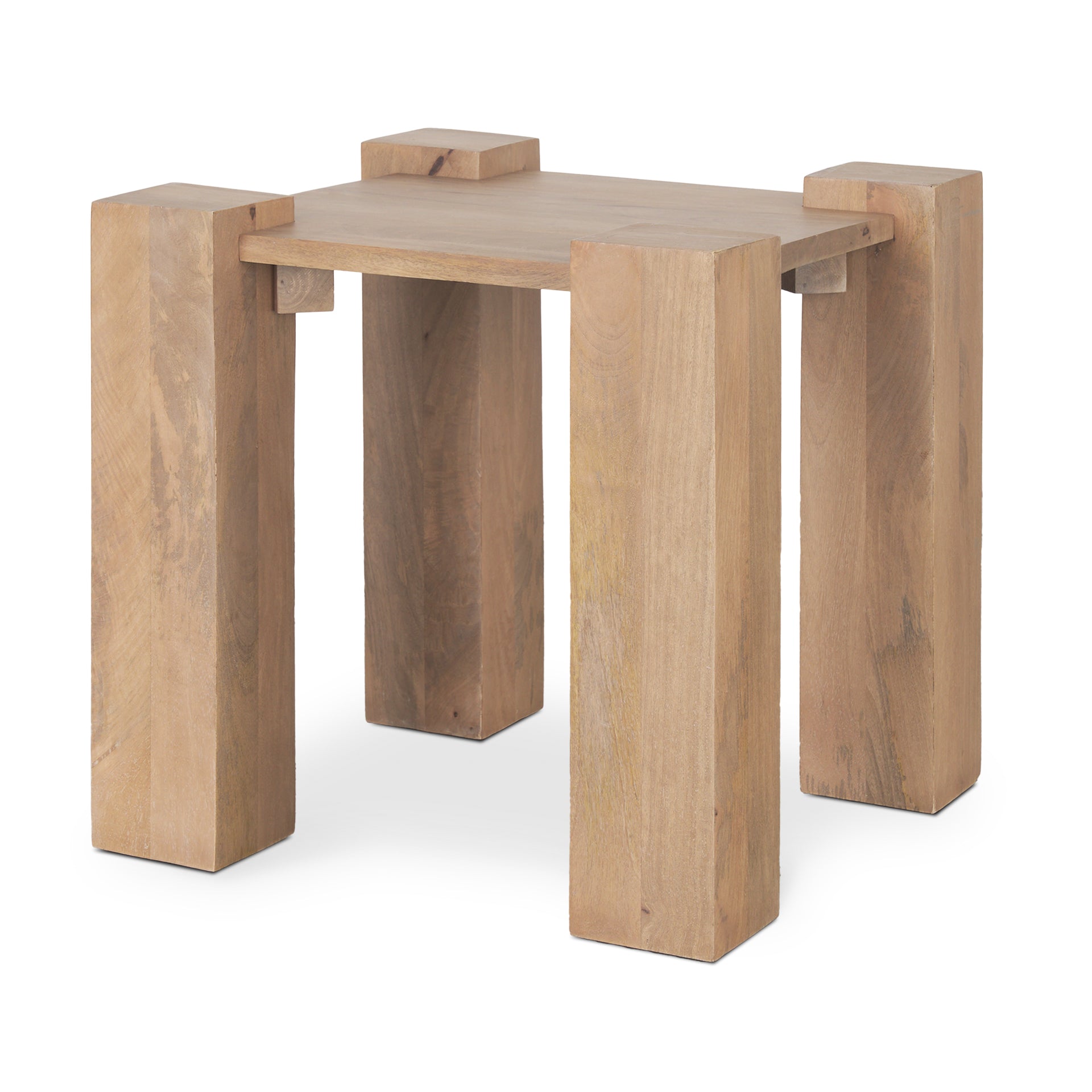 Mercana Beth 23" x 23" x 21.8" Solid Wood Side Table