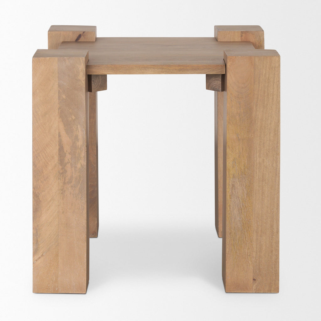 Mercana Beth 23" x 23" x 21.8" Solid Wood Side Table
