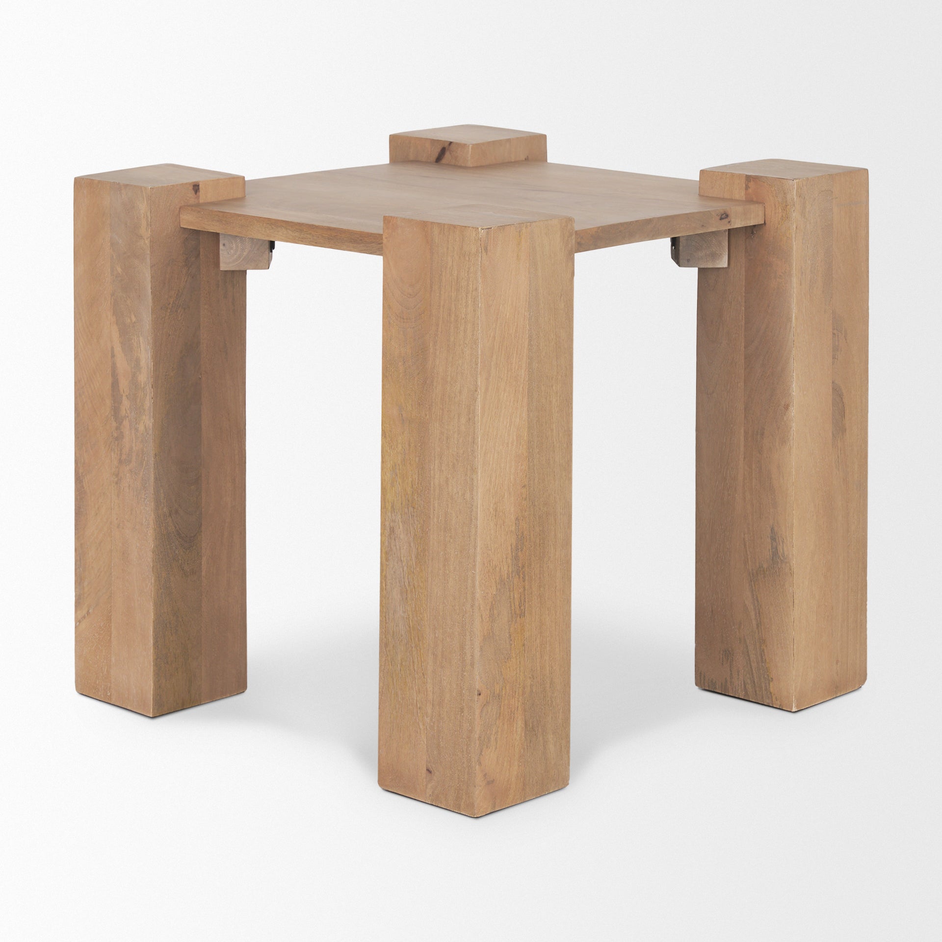 Mercana Beth 23" x 23" x 21.8" Solid Wood Side Table
