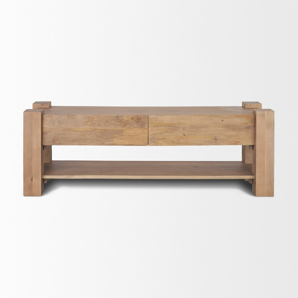 Mercana Beth 70" x 20" x 23.8" Solid Wood Media Unit