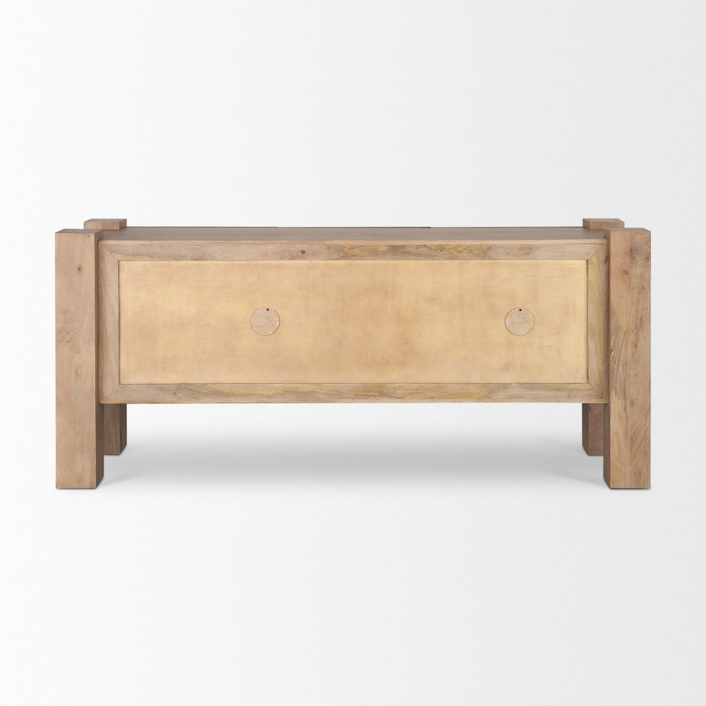 Mercana Beth 74.5" x 20" x 32.8" Solid Wood Sideboard