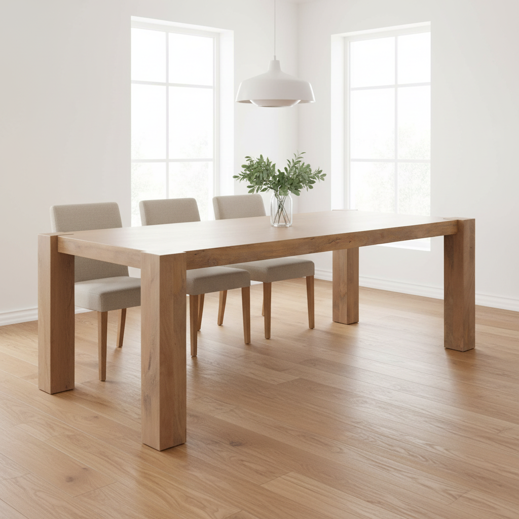 Mercana Beth 88" x 42" x 30" Solid Wood Dining Table