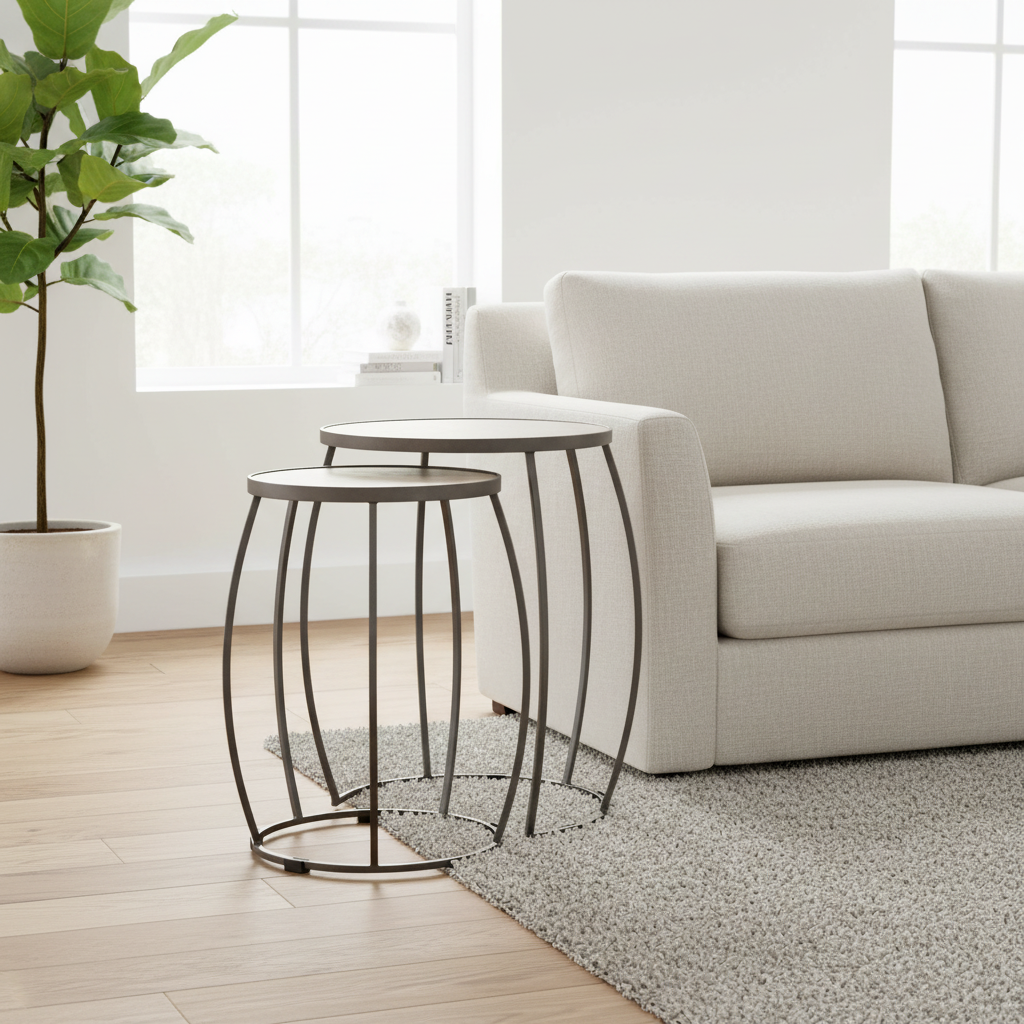 Mercana Clapp 22" x 21" x 26" Metal Side Table