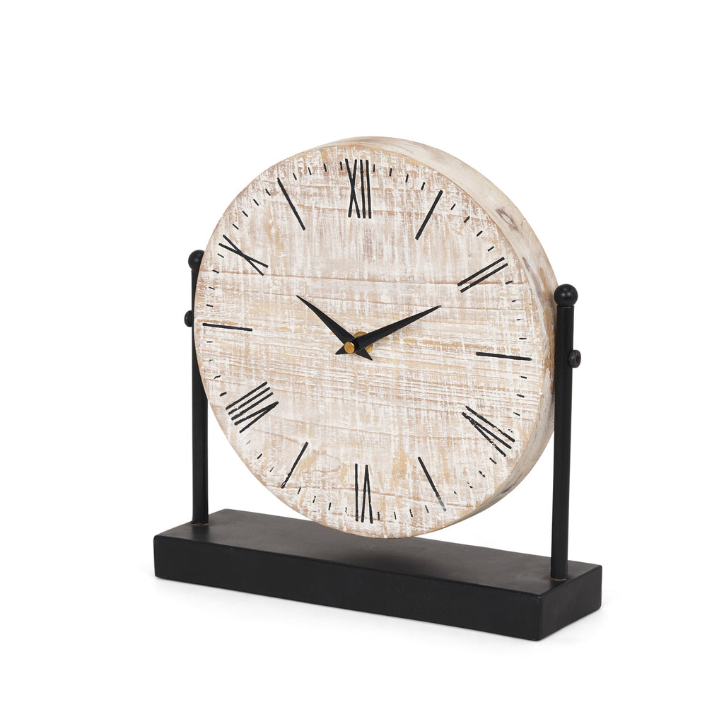 Mercana Raja 10.4" x 3.2" x 11" Table Clock