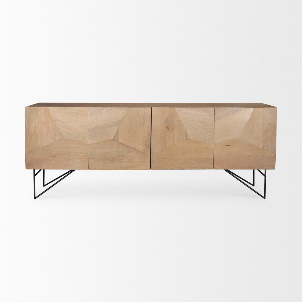 Mercana Darwin 80" x 17.5" x 30" Solid Wood Sideboard