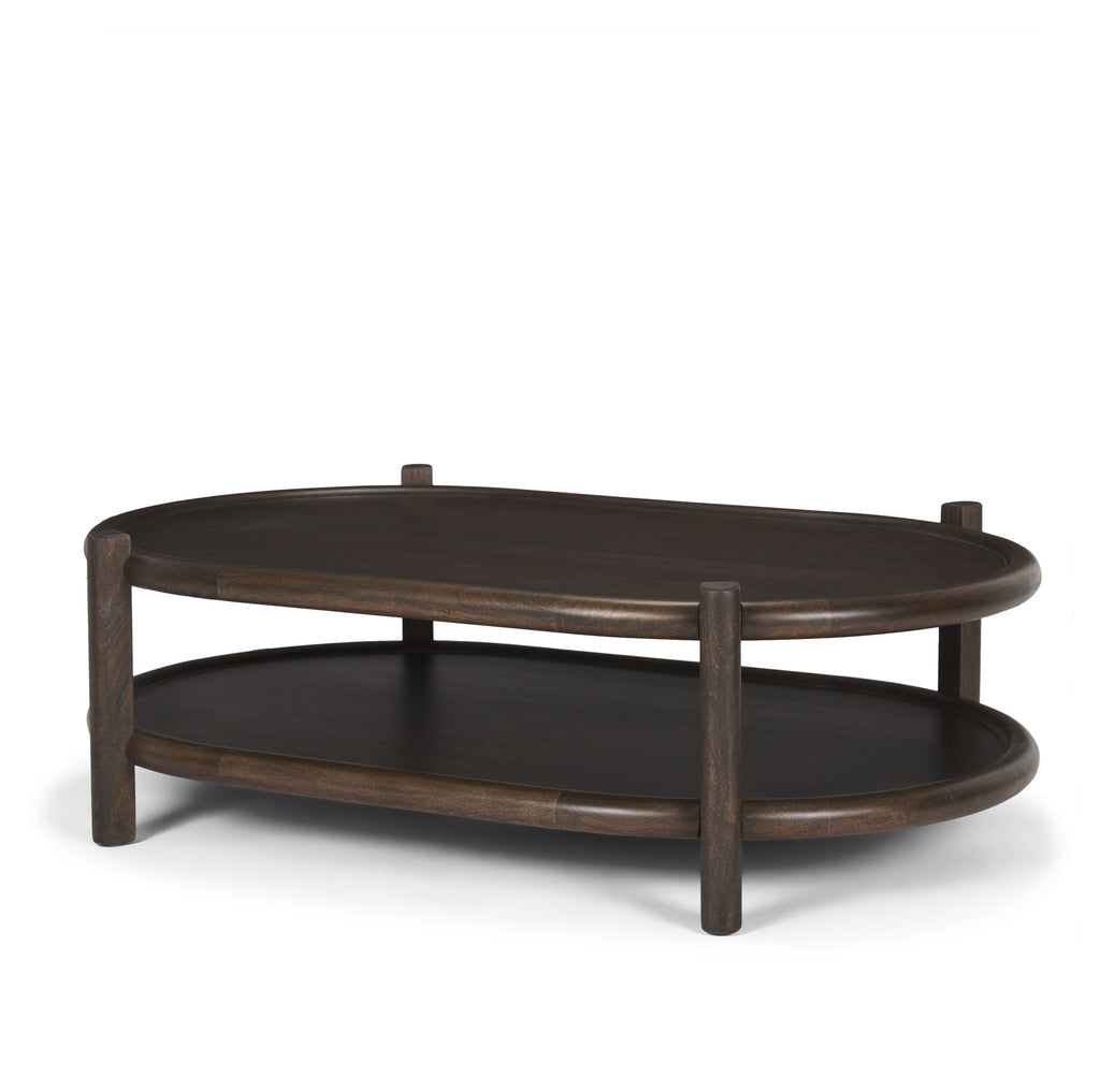Mercana Romi 55.5" x 35" x 17" Solid Wood Coffee Table
