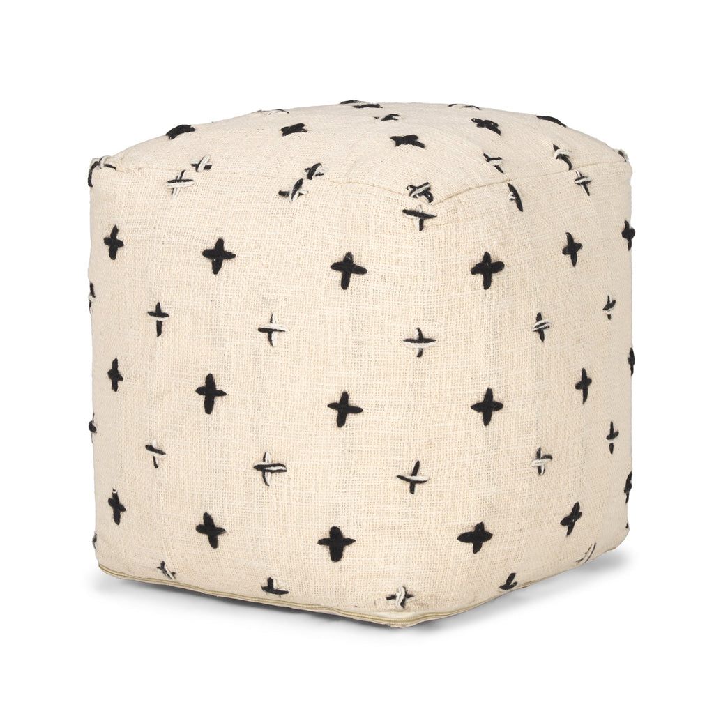 Mercana Saanvi 16" x 16" x 16" Pouf