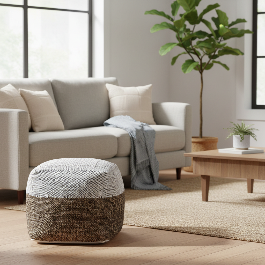 Mercana Samiya 16" x 16" x 16" Pouf