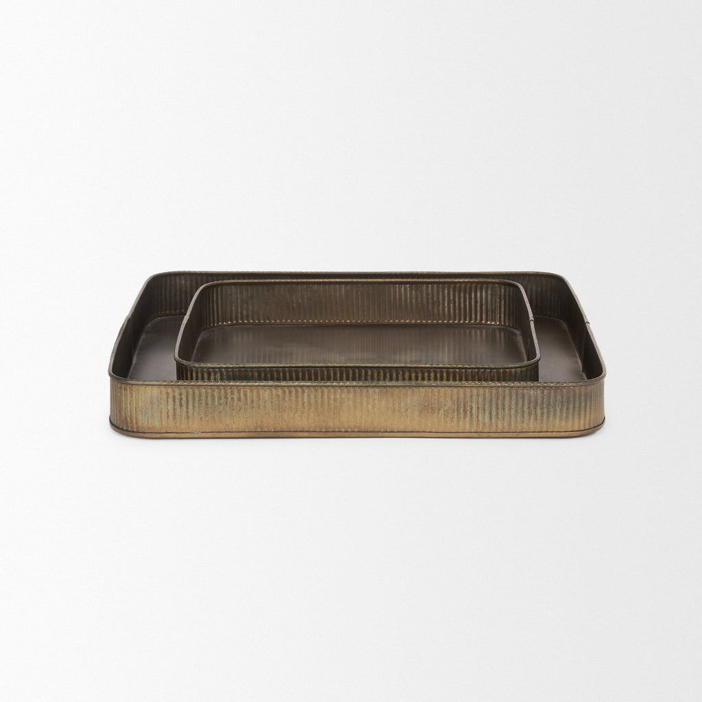 Mercana Varun 15.4" x 15.4" x 1.8" Metal Tray
