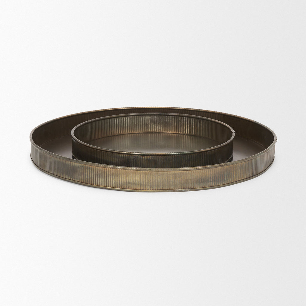 Mercana Varun 18.5" x 18.5" x 1.8" Metal Tray