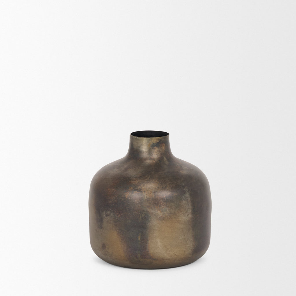 Mercana Daya 6.3" x 6.3" x 6.5" Metal Vase