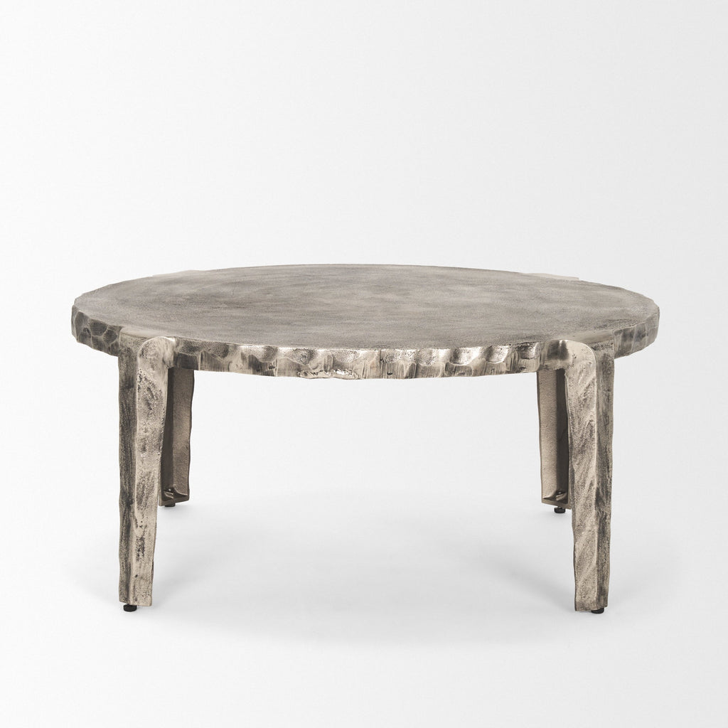 Mercana Randy 38.5" x 38.5" x 16.3" Metal Coffee Table