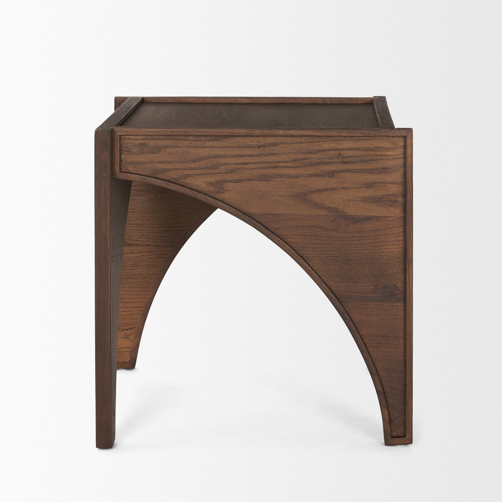 Mercana Laraya 24" x 24" x 24" Solid Wood Side Table