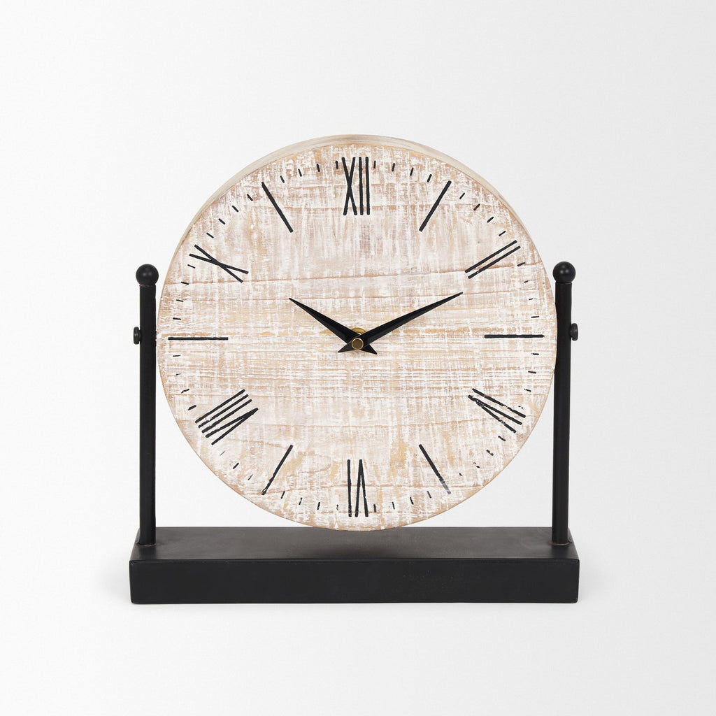 Mercana Raja 10.4" x 3.2" x 11" Table Clock