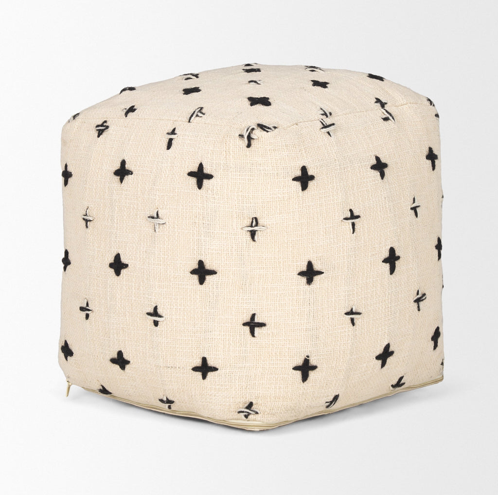 Mercana Saanvi 16" x 16" x 16" Pouf