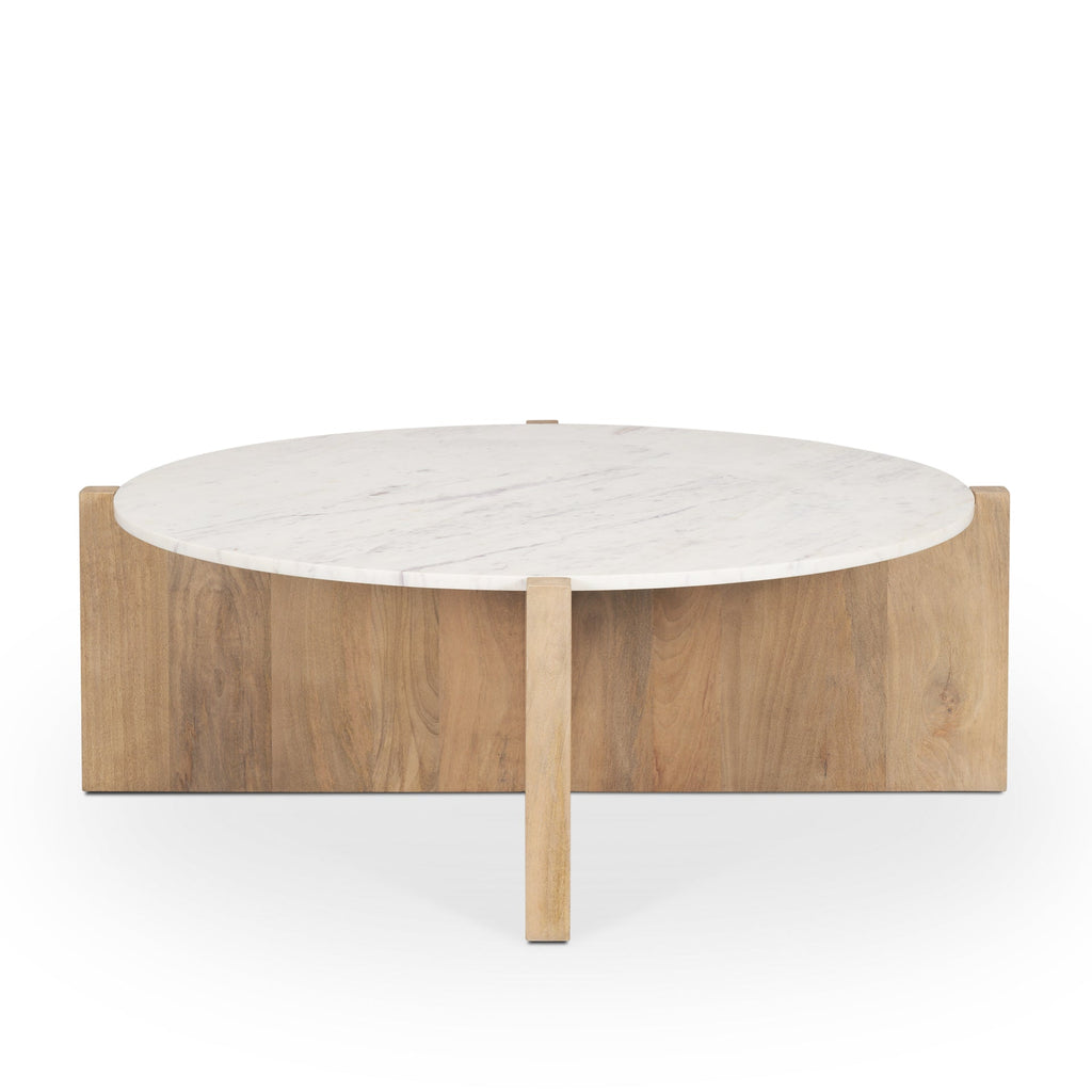 Mercana Bianca 48" x 48" x 16" Solid Wood Coffee Table